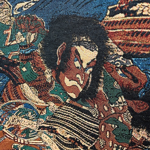 Japanese Samurai Tapestry Back Men’s Bomber Jacket Rebel Vengeance Medium - Picture 9 of 13